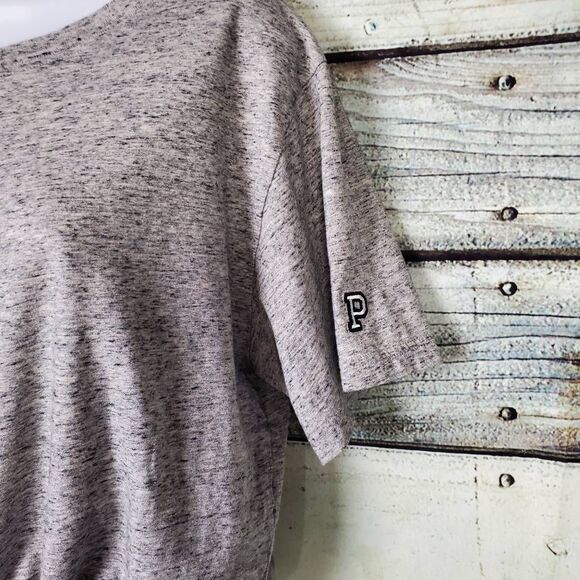 Victoria’s Secret PINK Women’s Gray Heather Drawstring Hem Tee Size L - Picture 2 of 7